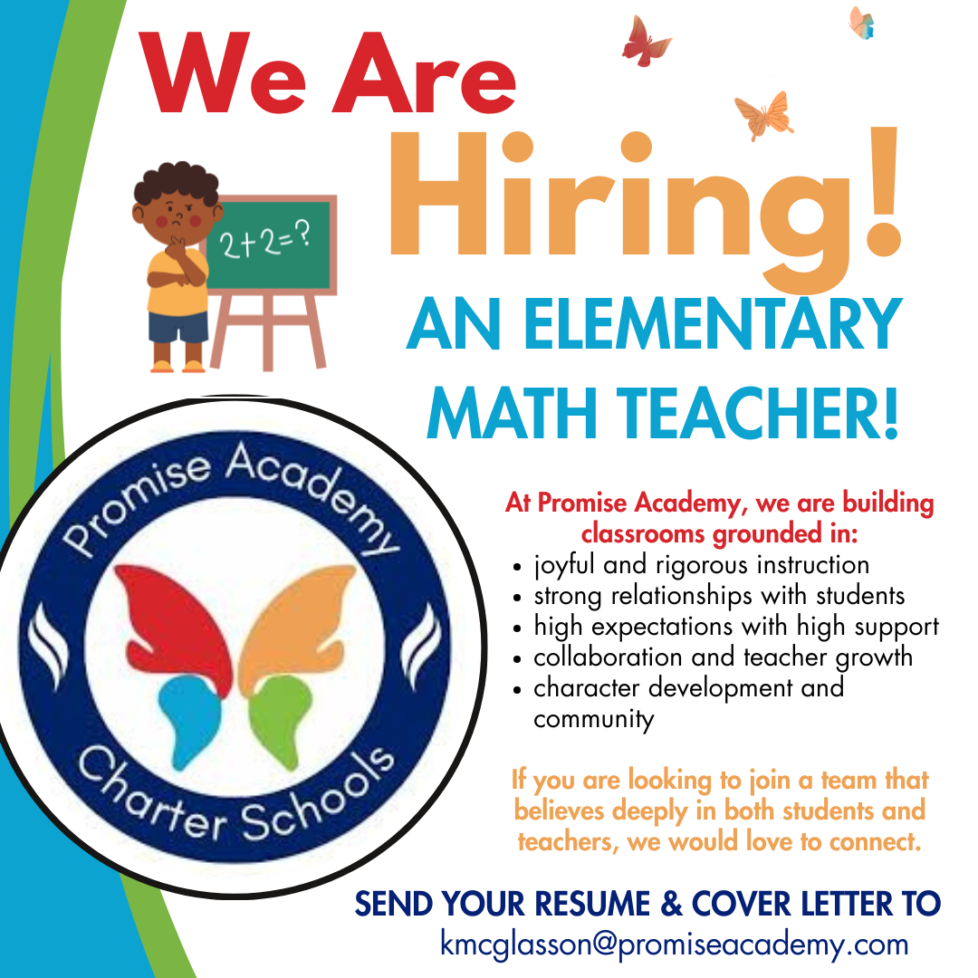 📚🍎 We're Hiring an Elementary Math Teacher! | Promise Academy
